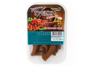 КВАНТОРГ Рубец по-тайски с соусом кимчи 150гр/уп: Сурские гренки Камчатский краб (100 гр)