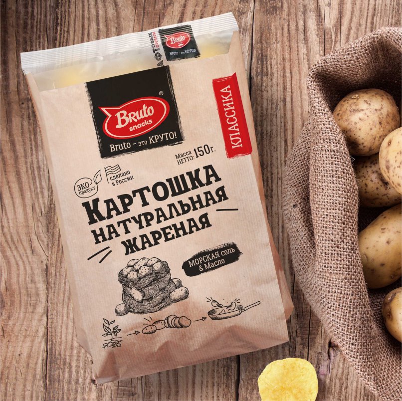 Картофель «Бруто» с солью 130 гр. в Егорьевске