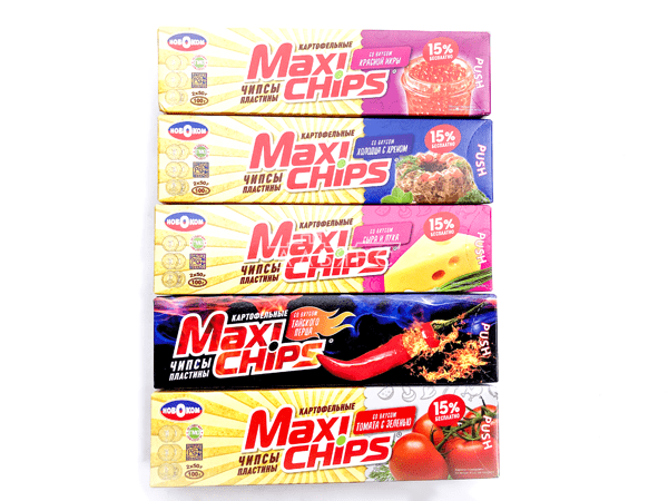 Чипсы "Maxi chips" ассорти 100 гр. в Егорьевске